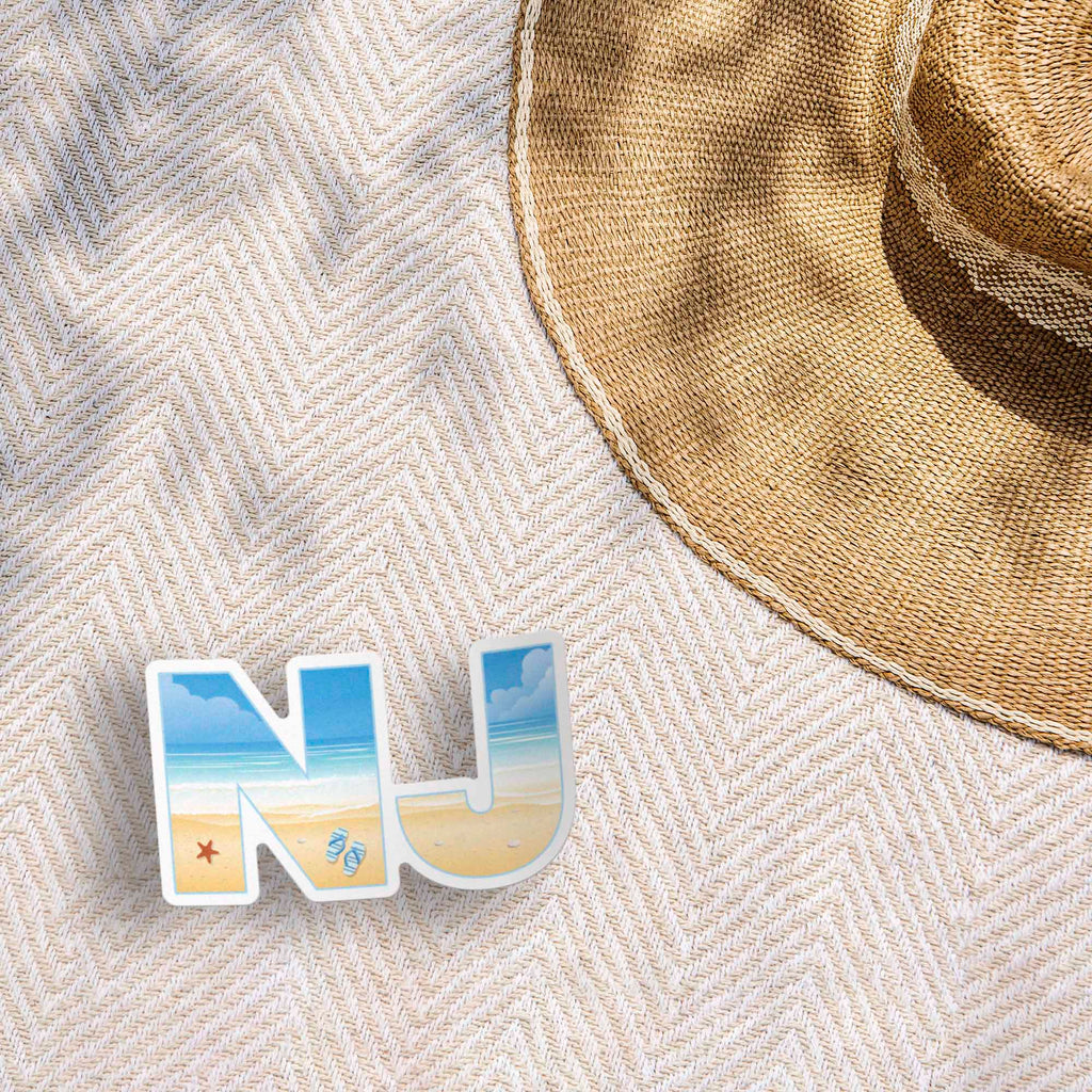 New Jersey Shore Bumper Sticker - Cute NJ Beach Decal