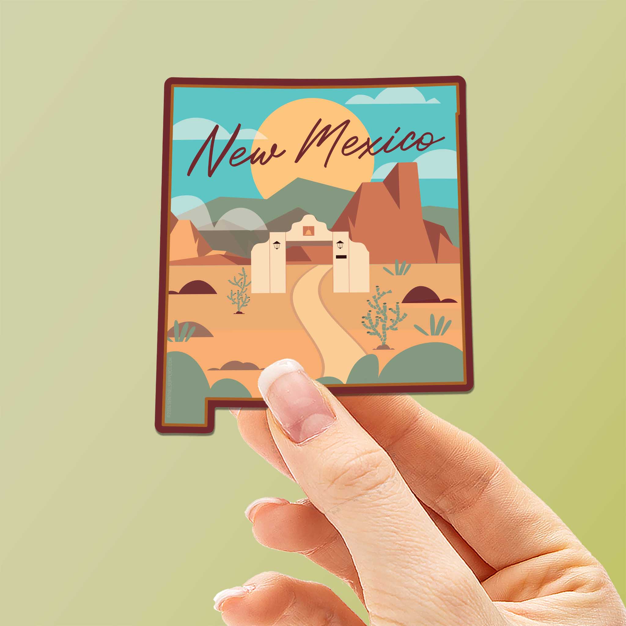Desert Landscape New Mexico Sticker