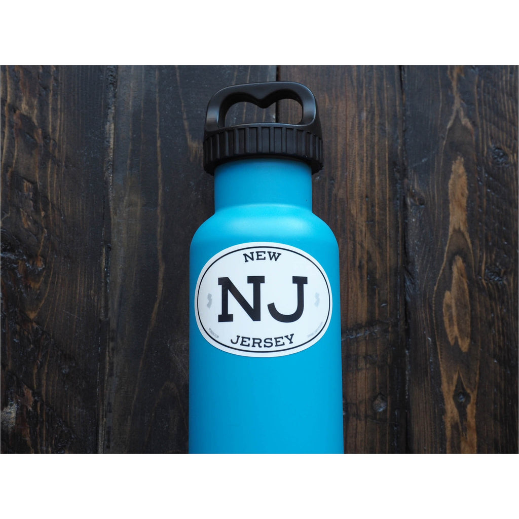 White Oval New Jersey NJ Sticker
