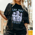 Niche Baby Holding Laugh Graphic T-Shirt - Ironic Surreal Meme Tee, Funny Aesthetic "Shitpost" Apparel, Trendy Weird Core Social Media Shirt