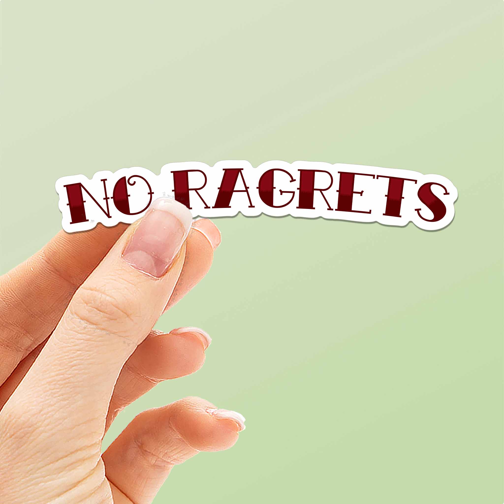 No Ragrets Sticker, Mini