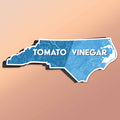 North Carolina BBQ Map Car Magnet - Flexible NC Fridge Magnet