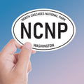 North Cascades National Park Washington White Oval Sticker