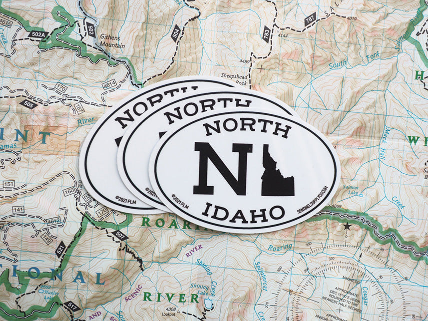 White Oval North Idaho Bumper Sticker