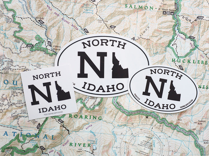 White Oval North Idaho Bumper Sticker