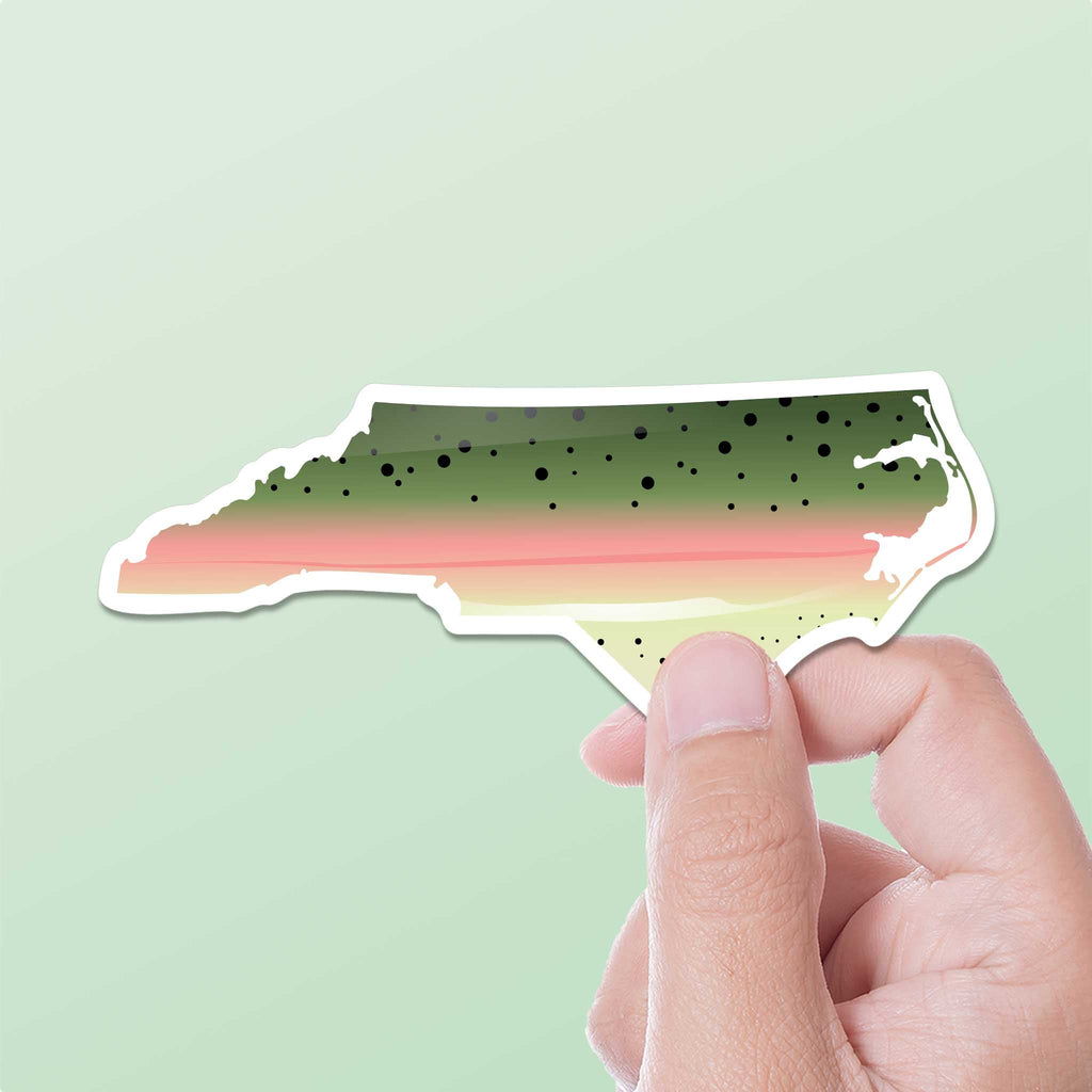 Rainbow Trout North Carolina Sticker - NC Fishing Decal