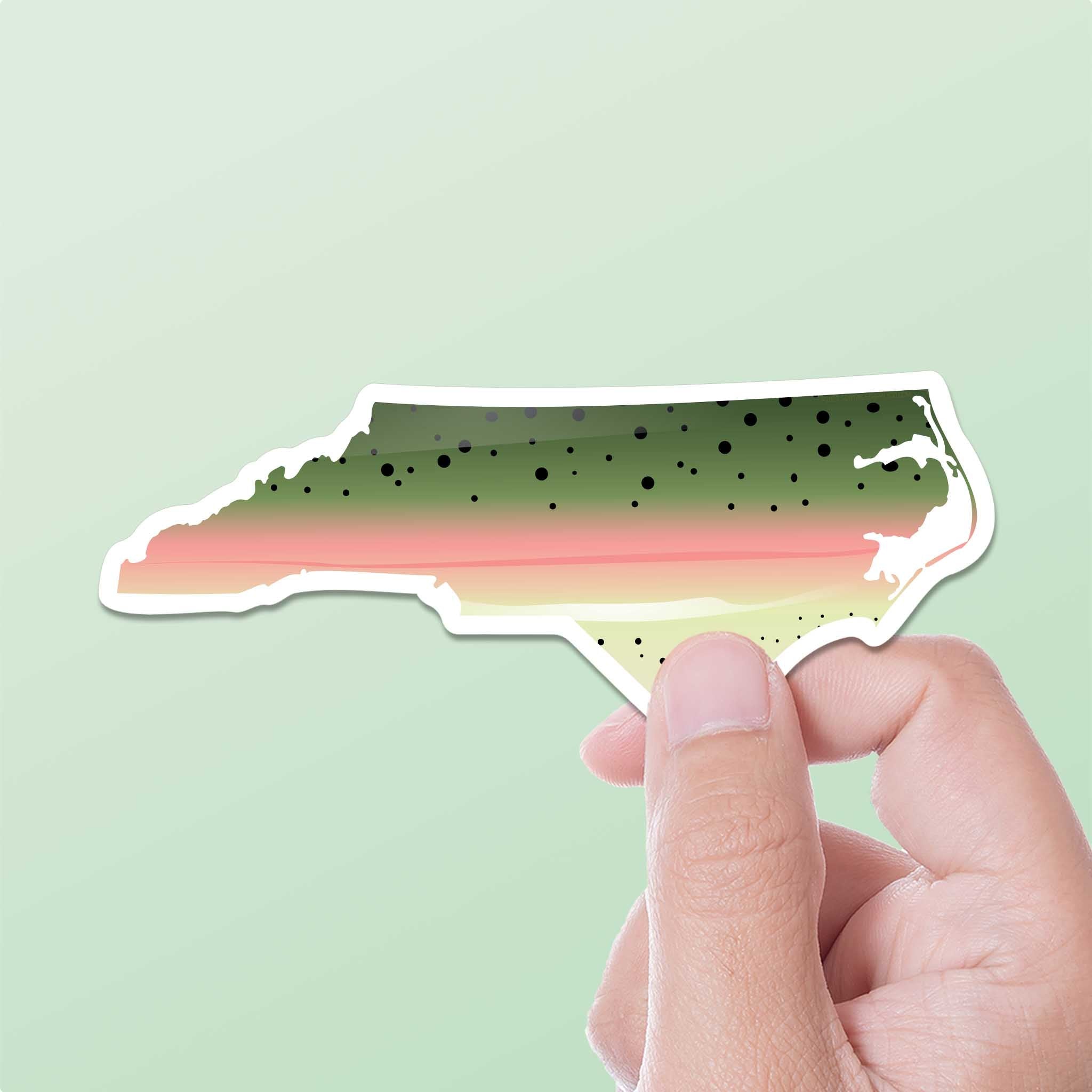 Rainbow Trout North Carolina Sticker - NC Fishing Decal