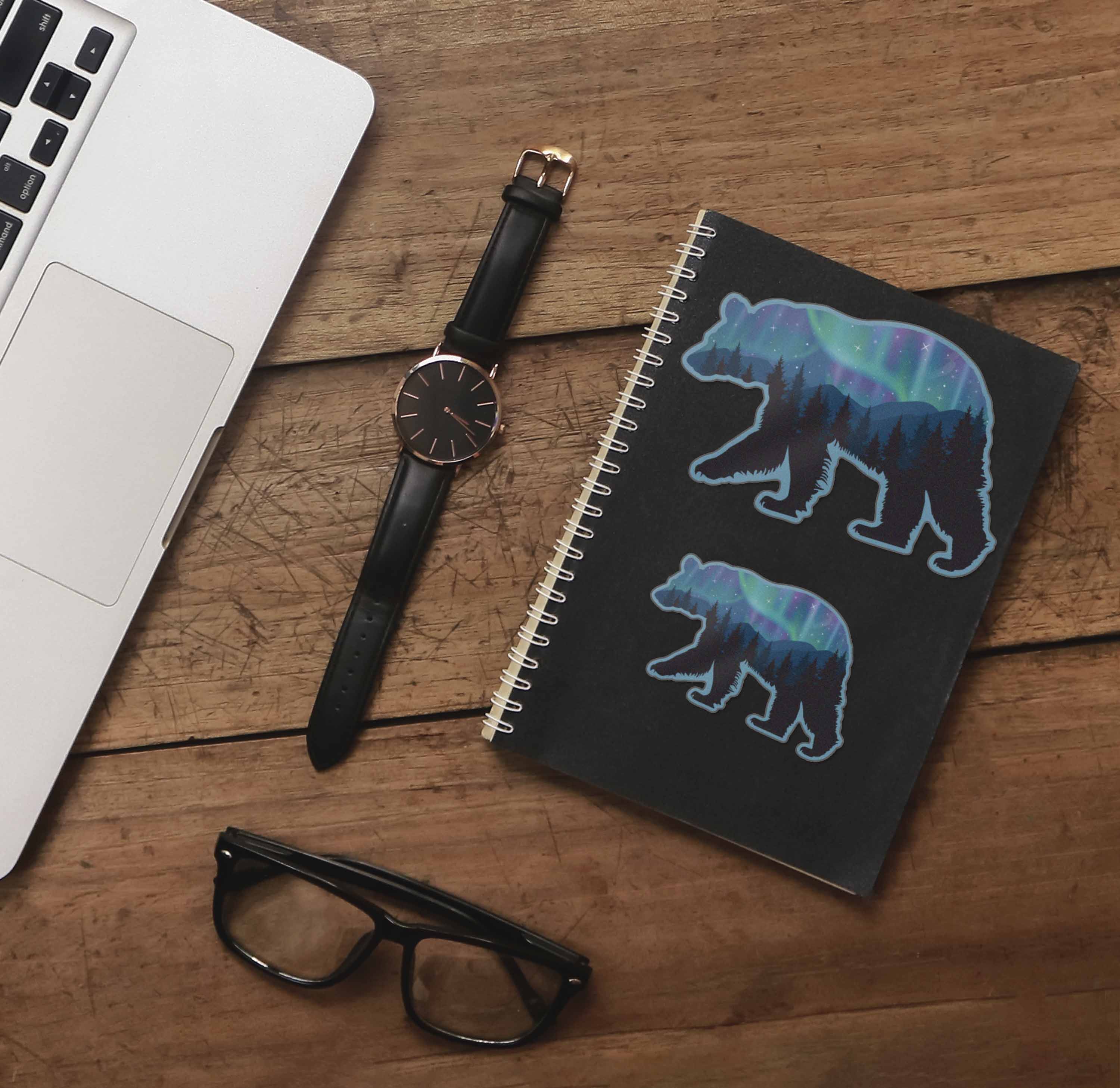 Northern Lights Bear Sticker