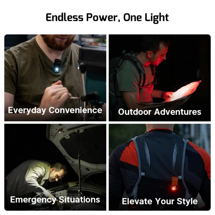 OLIGHT OCLIPPROSTARS Oclip Pro Clip on Flashlight with Floodlight Spotlight and Red Light - Stars & Stripes Edition