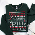 Office Ugly Christmas Sweater | Funny Christmas PTO Shirt | All I Want Xmas PTOer Gift | Coworker Work Gift Exchange Jumper