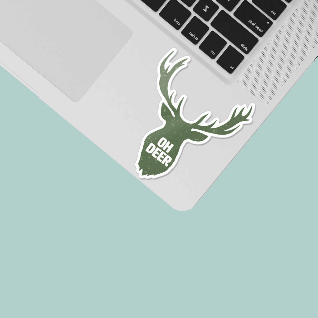 Oh Deer Antler Sticker