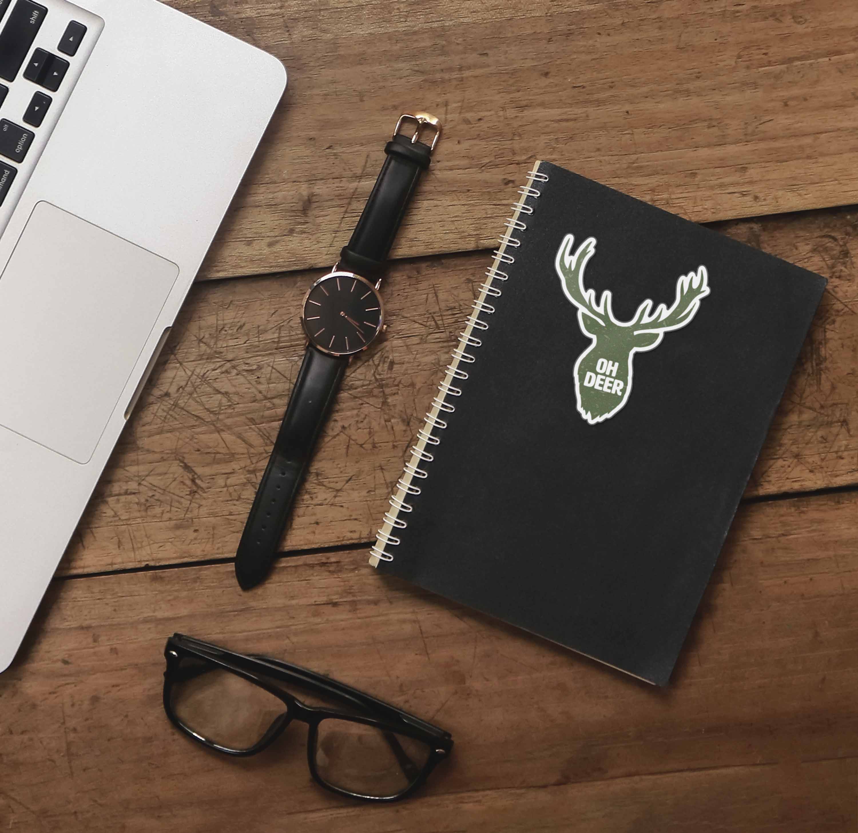 Oh Deer Antler Sticker