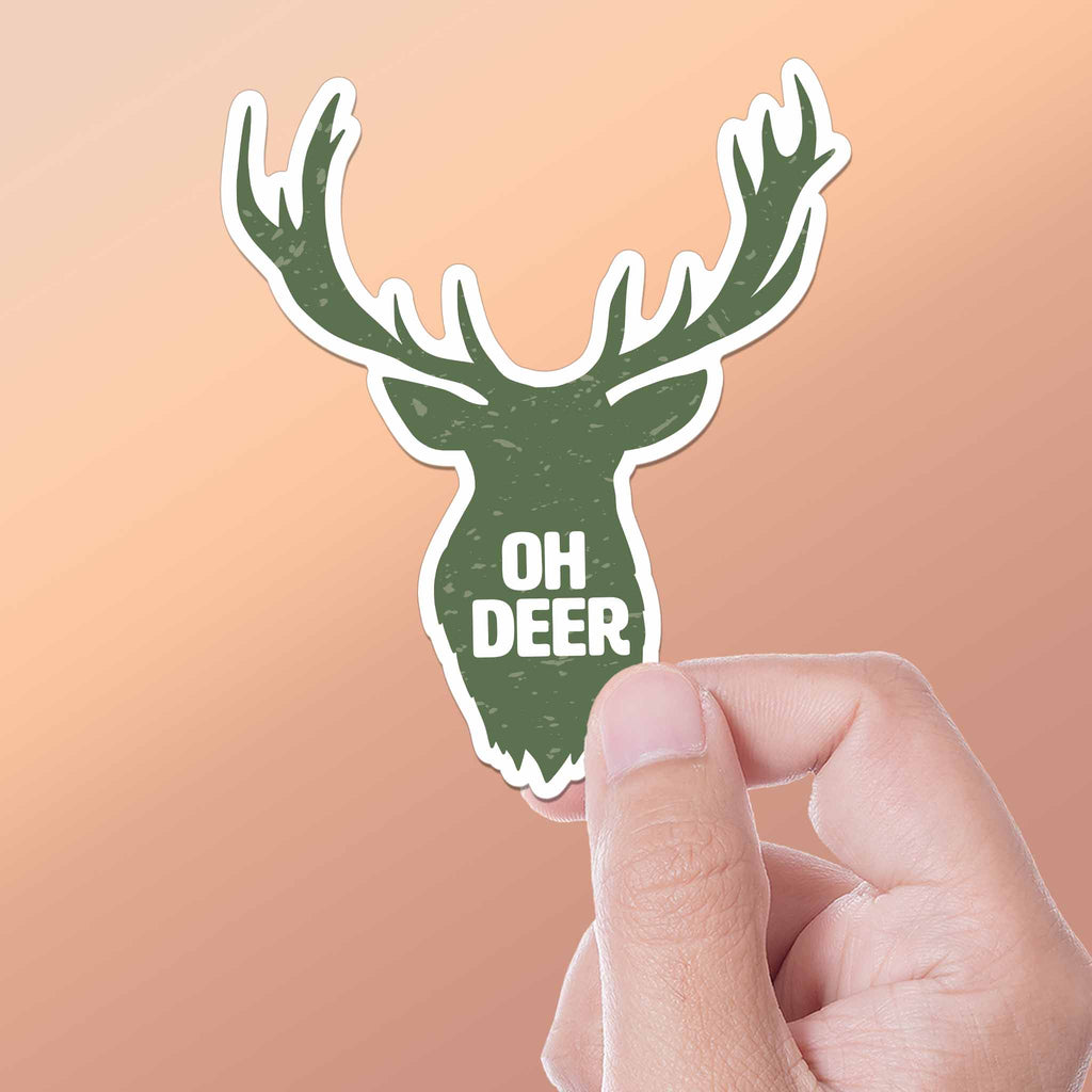 Oh Deer Antler Sticker