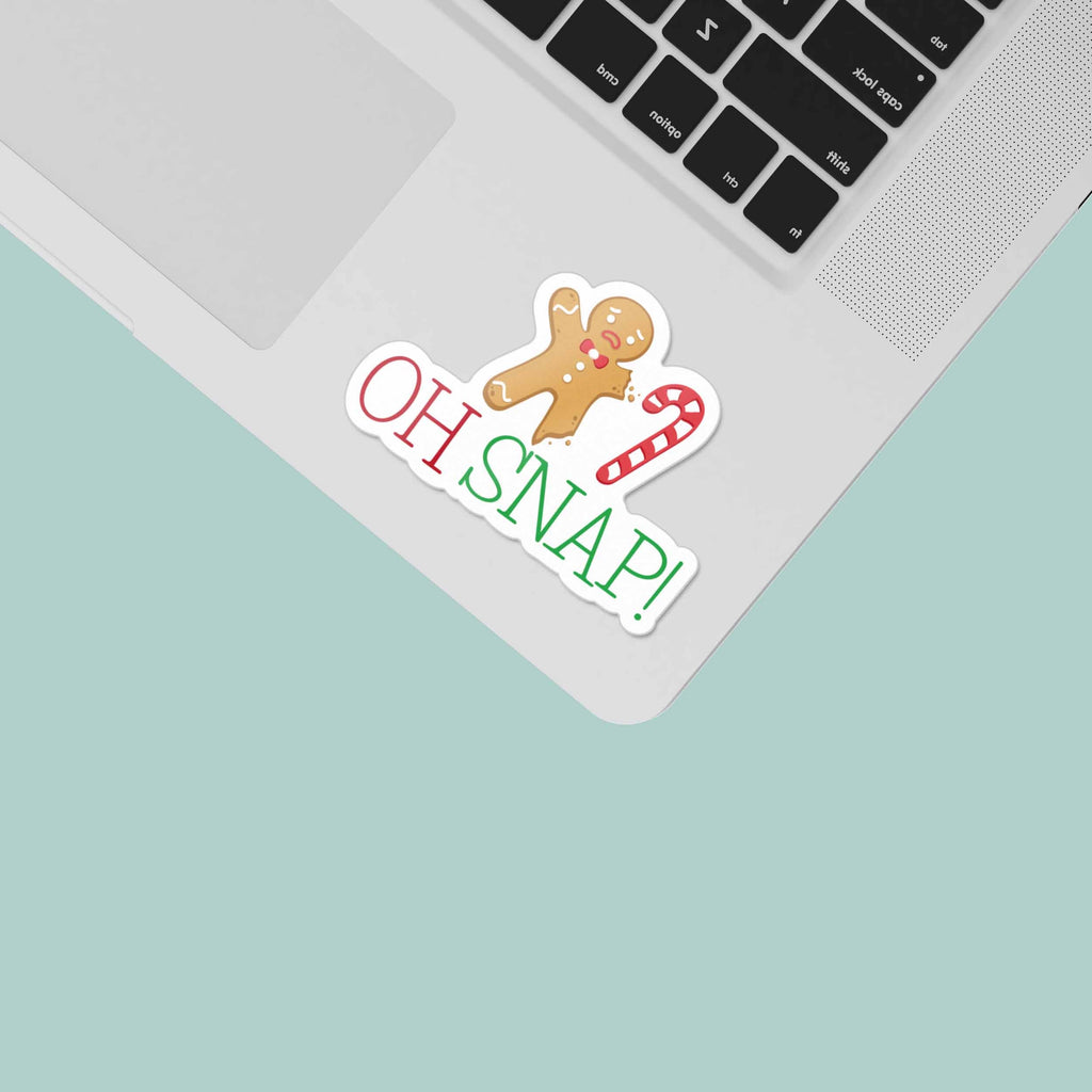 Oh Snap Gingerbread Man Christmas Sticker