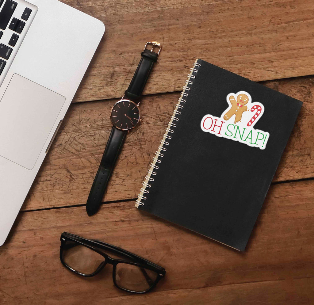 Oh Snap Gingerbread Man Christmas Sticker