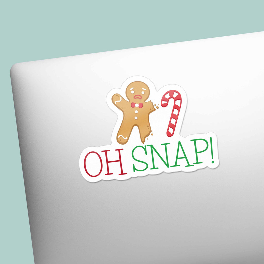 Oh Snap Gingerbread Man Christmas Sticker