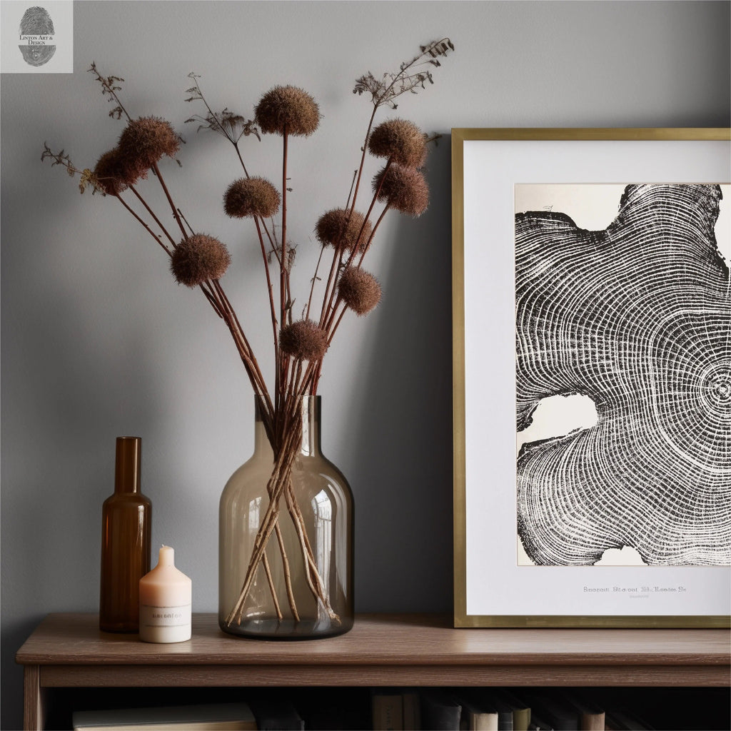 Ohio Locust, Cropped, Limited Edition tree print 12x16 inches. Hand pressed and signed.