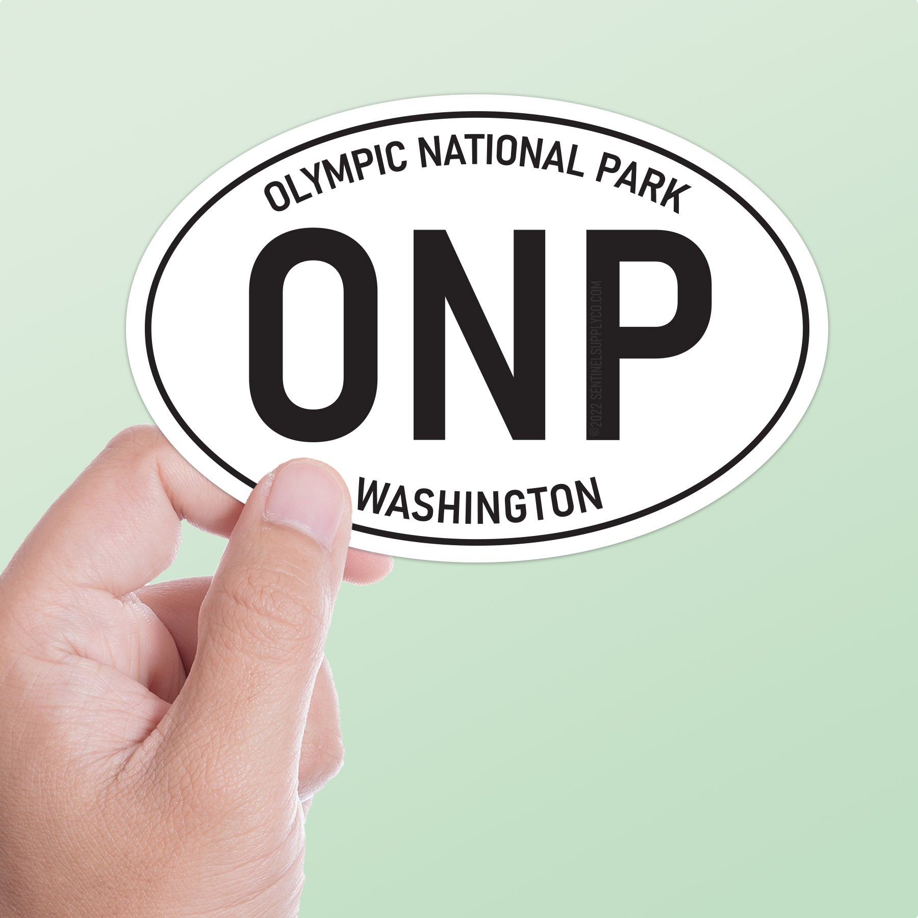 Olympic National Park Washington White Oval Sticker