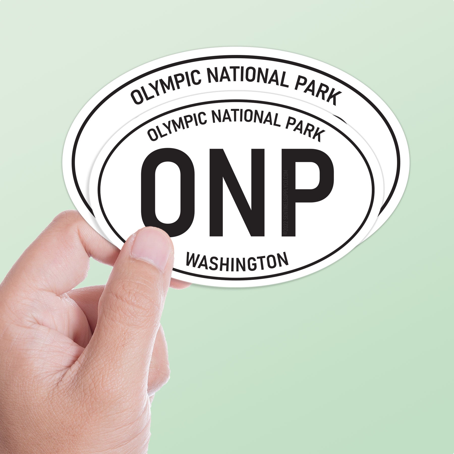 Olympic National Park Washington White Oval Sticker