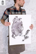 Oregon Coast, Cannon Beach, Driftwood Wall Art, Tree Ring Print, Cascade Mountains, Woodcut Art