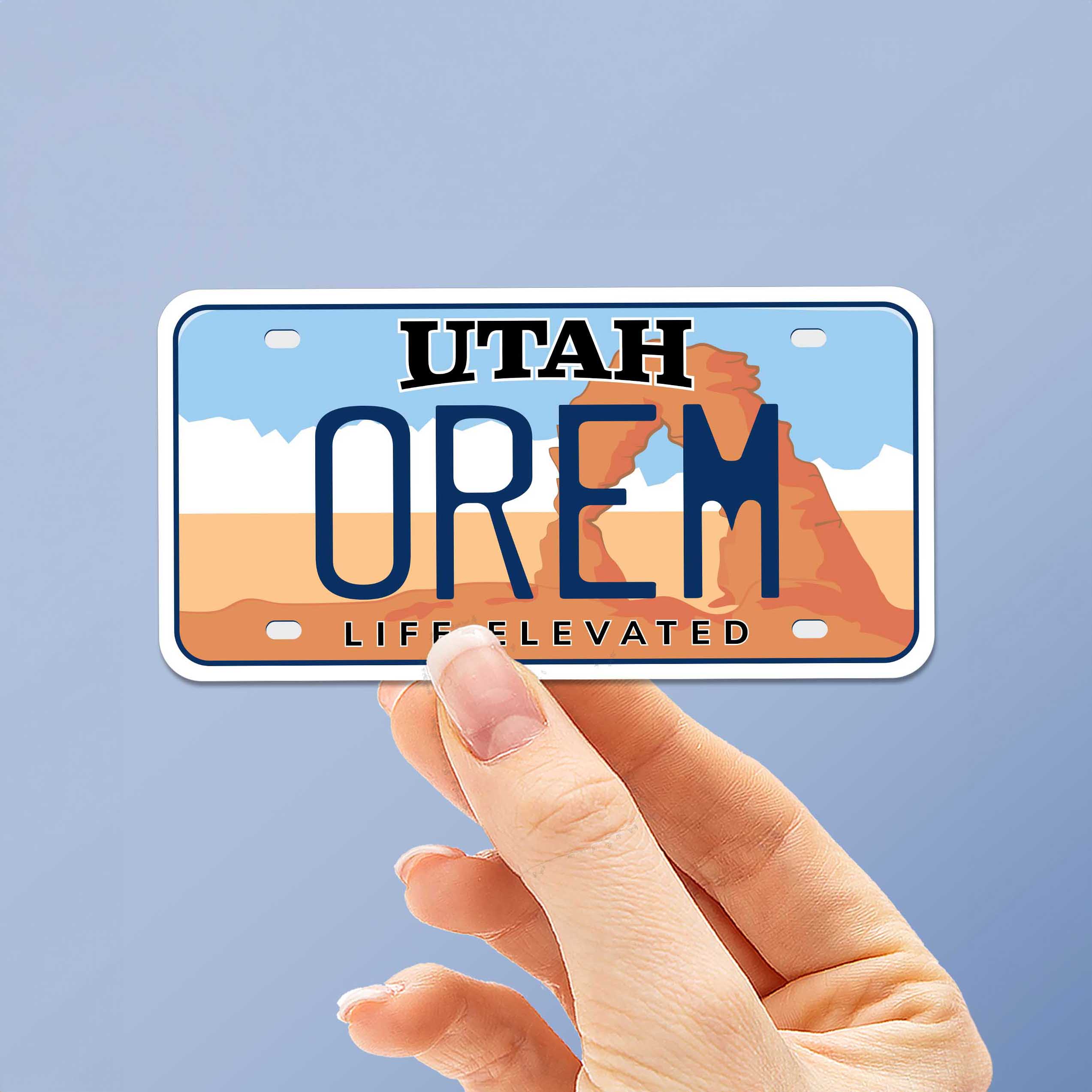 Utah License Plate Stickers - Choose Your UT City or National Park Decal