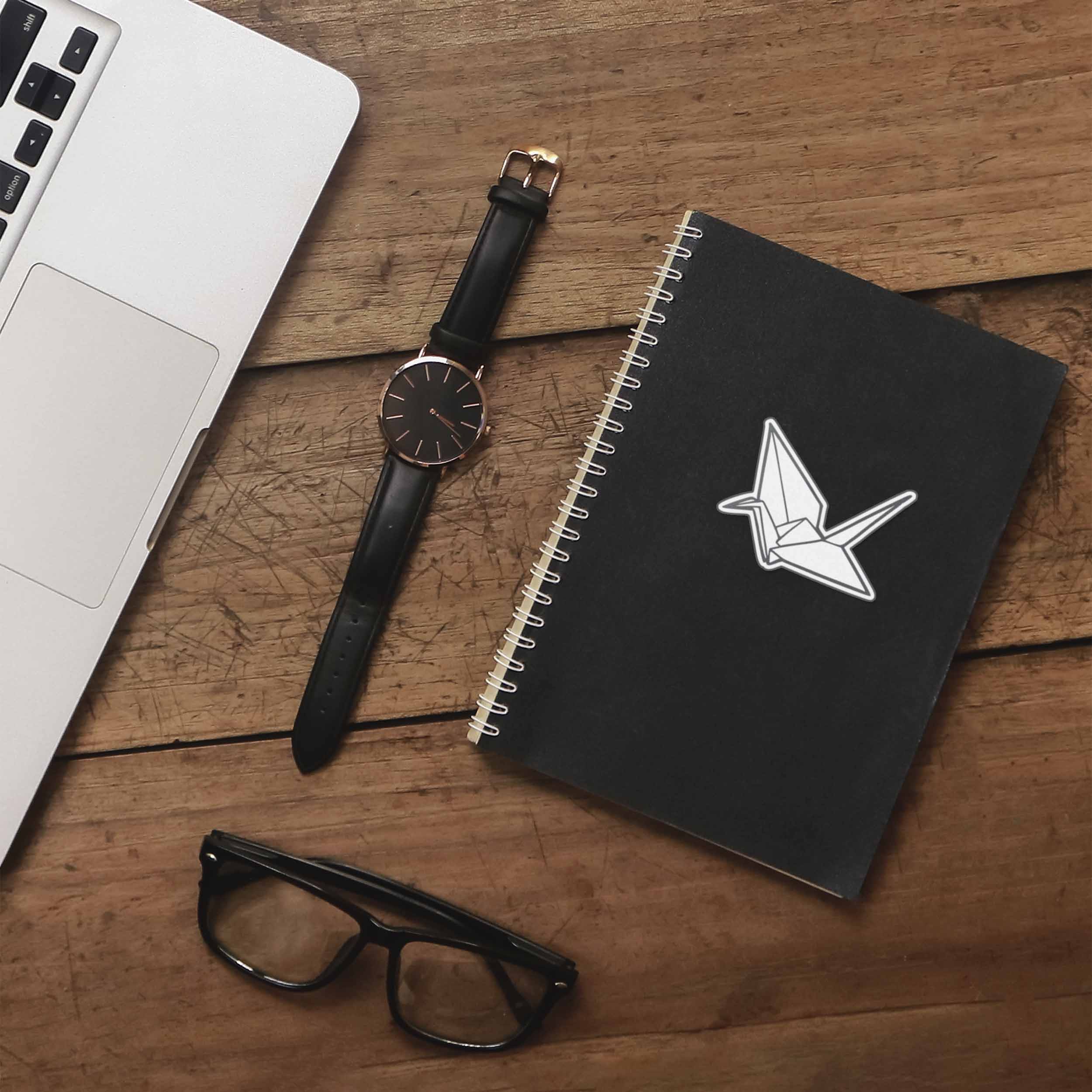 Origami Paper Crane Sticker - Cute Aesthetic Decal
