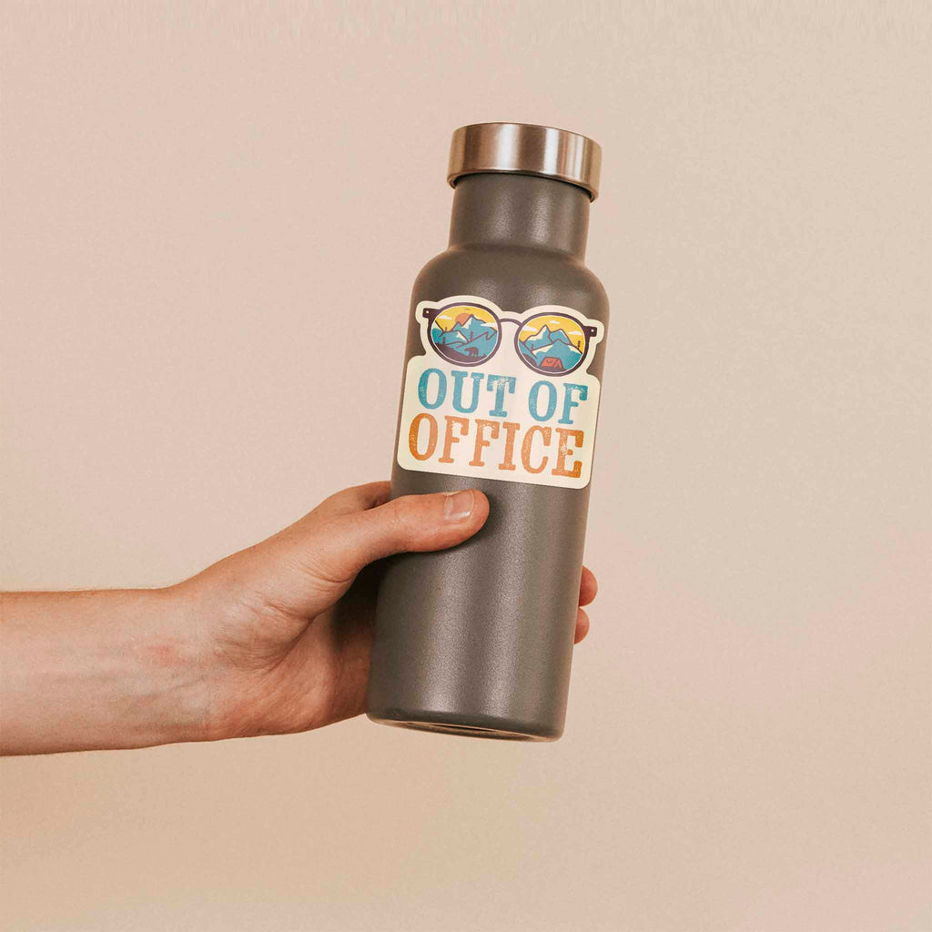 Out of Office Camping Sticker