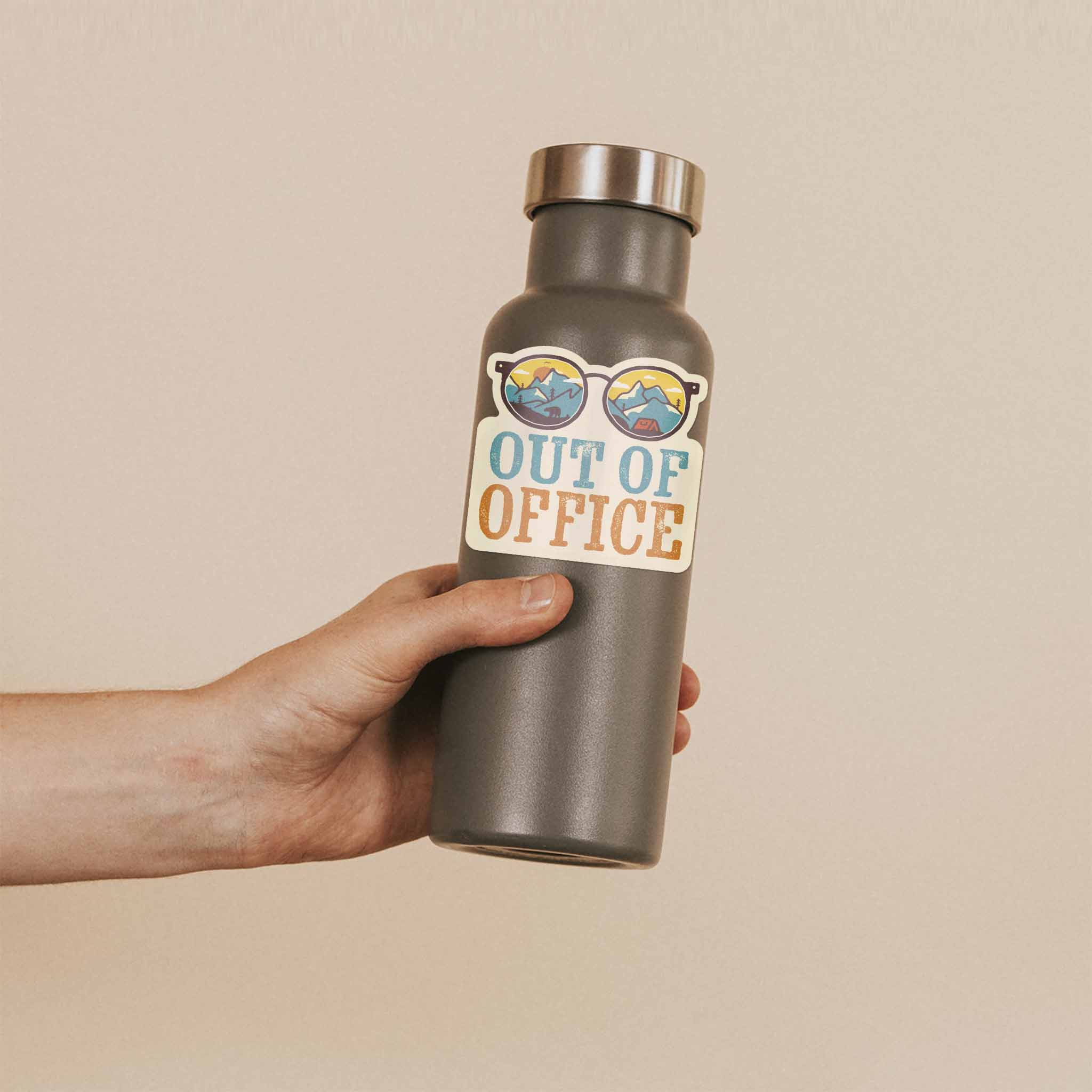 Out of Office Camping Sticker