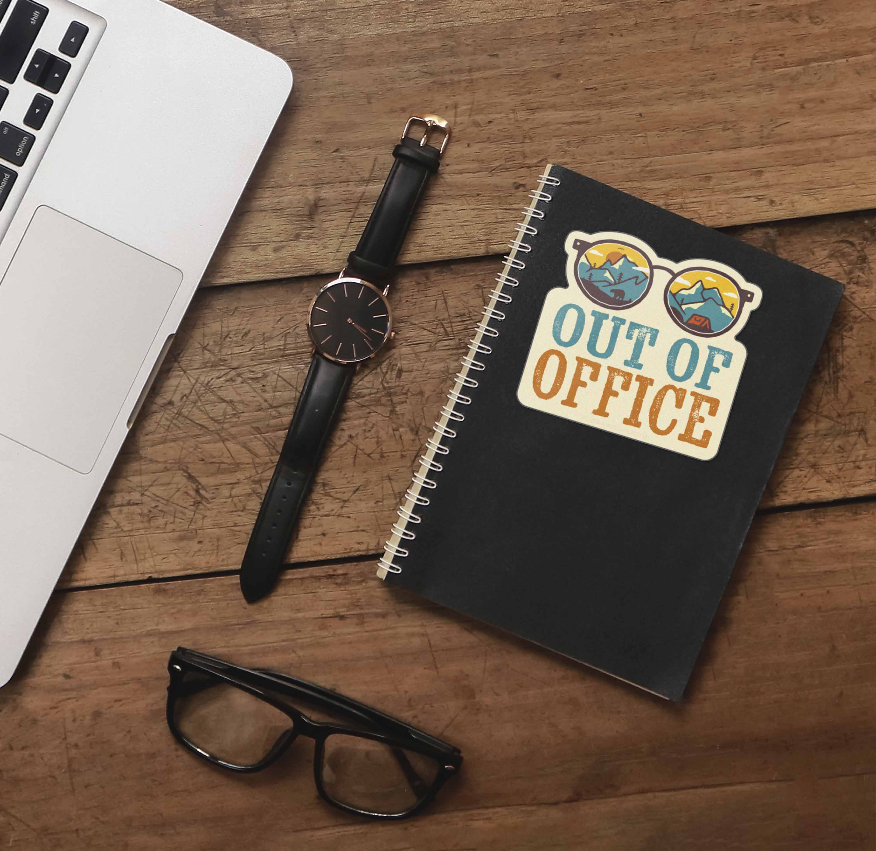 Out of Office Camping Sticker