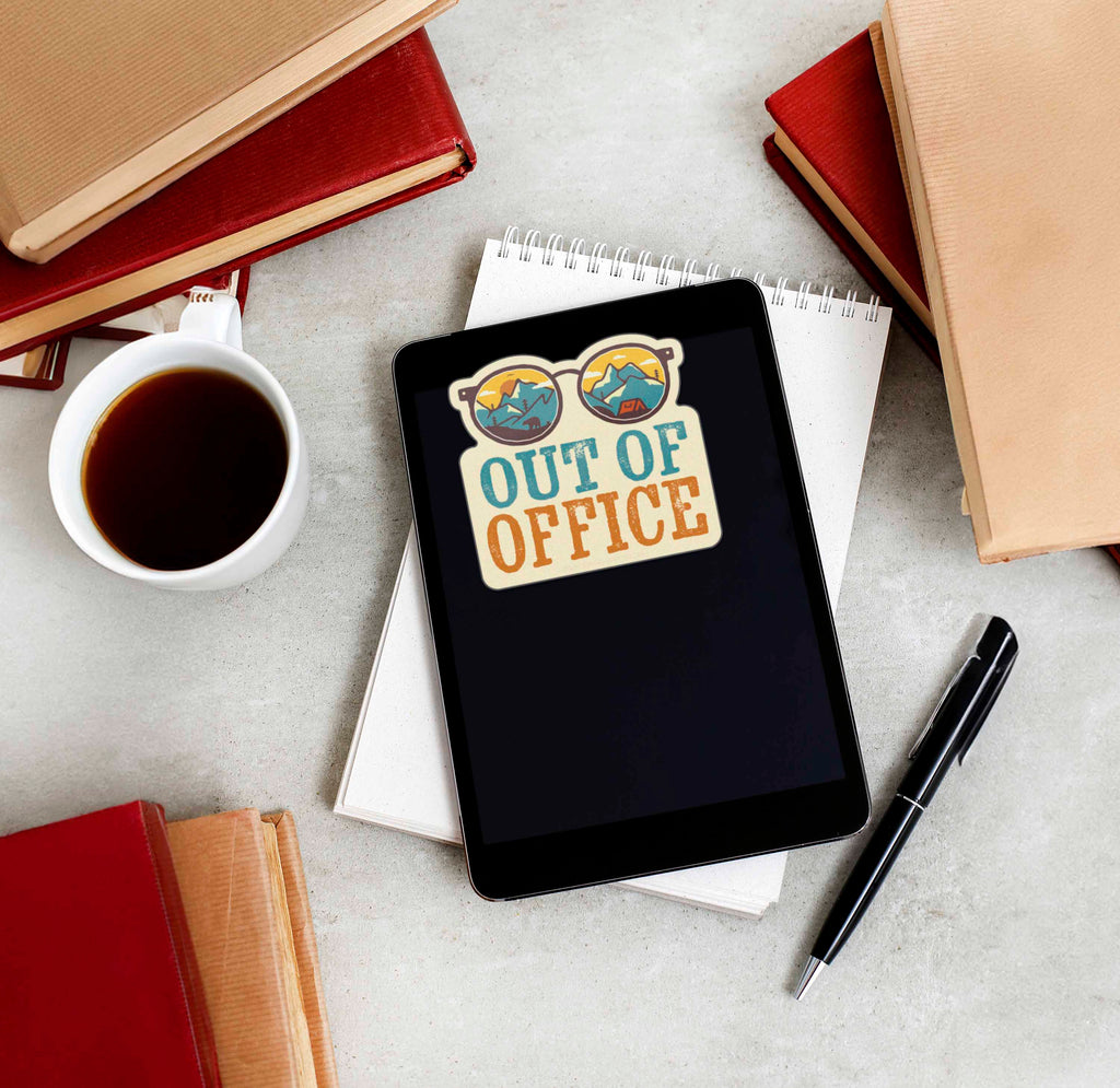 Out of Office Camping Sticker