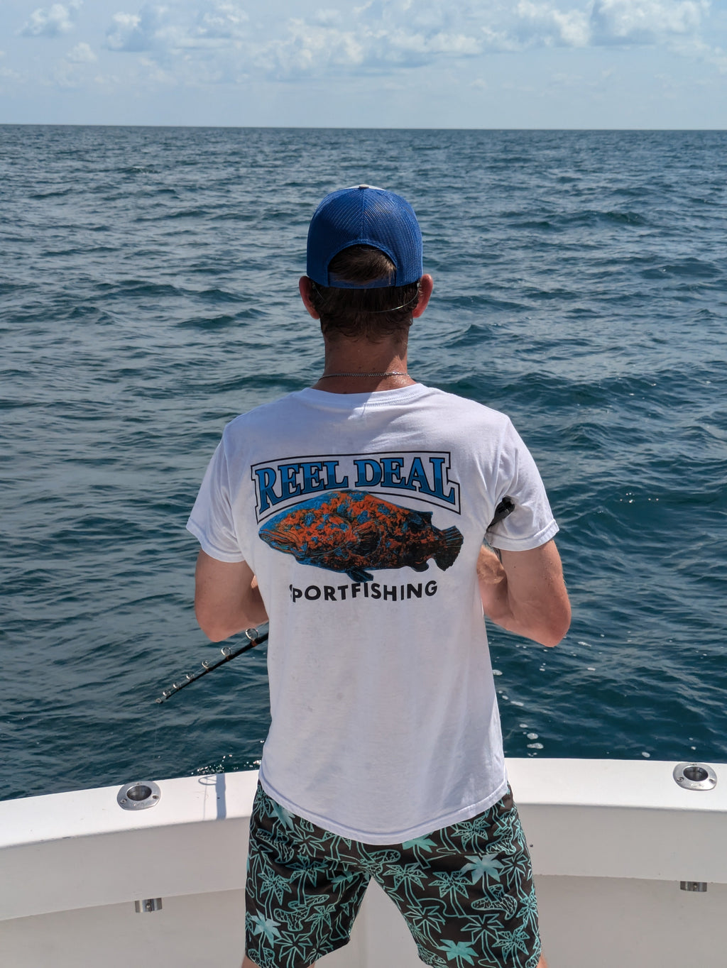 Reel Deal Grouper Tee (White)