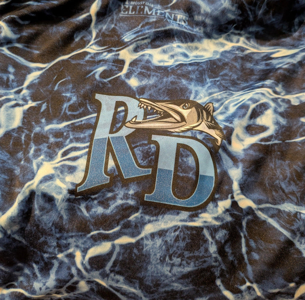 Reel Deal Blue Camo Dryfit Shirt