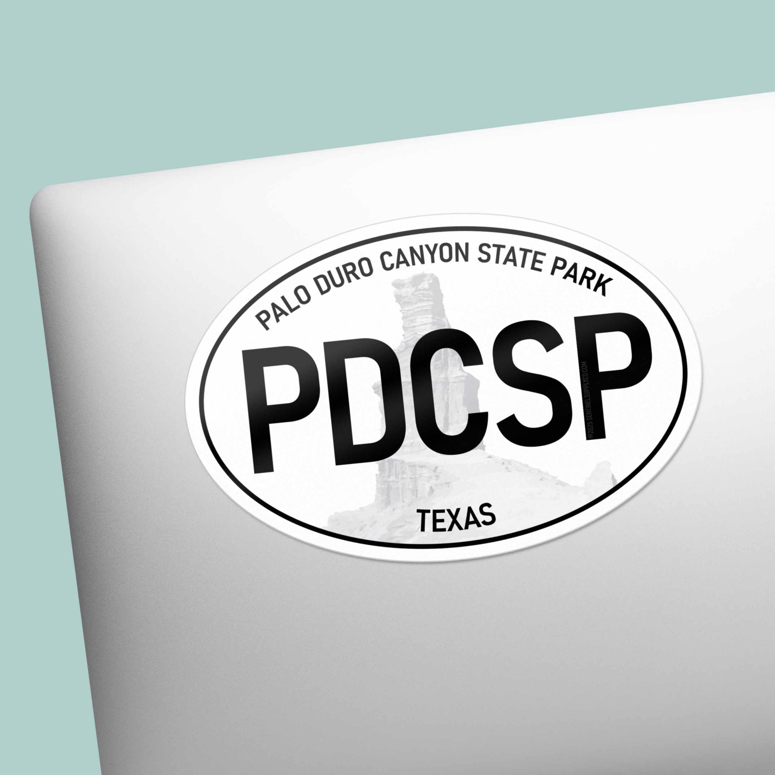 Palo Duro Canyon State Park Texas White Oval Sticker