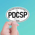 Palo Duro Canyon State Park Texas White Oval Sticker