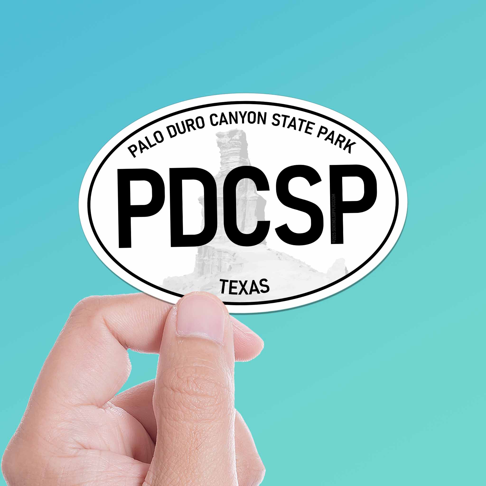 Palo Duro Canyon State Park Texas White Oval Sticker