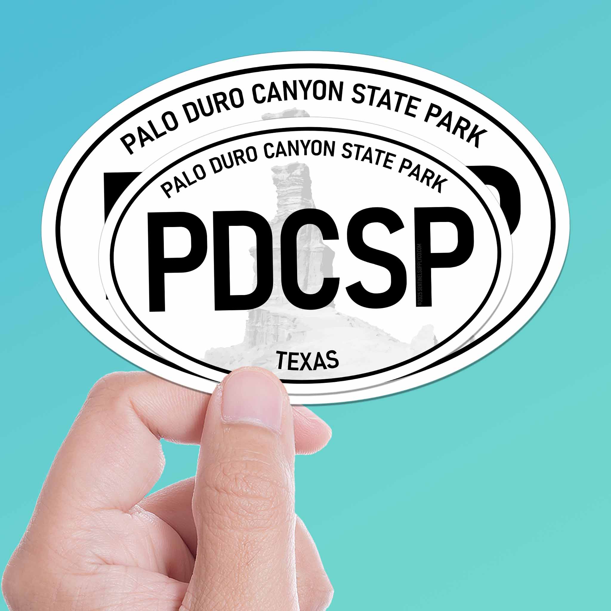 Palo Duro Canyon State Park Texas White Oval Sticker