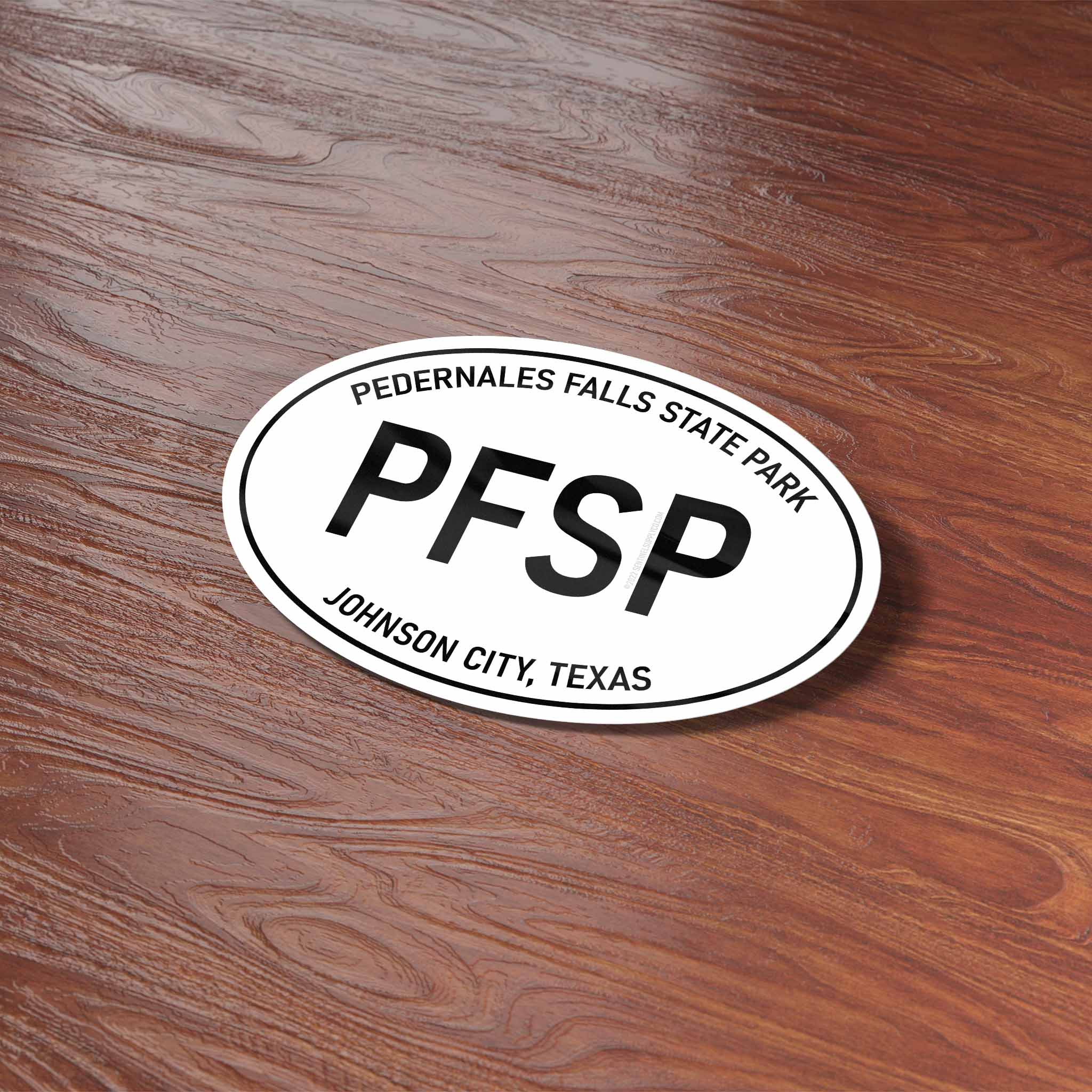 Pedernales Falls State Park Texas White Oval Sticker