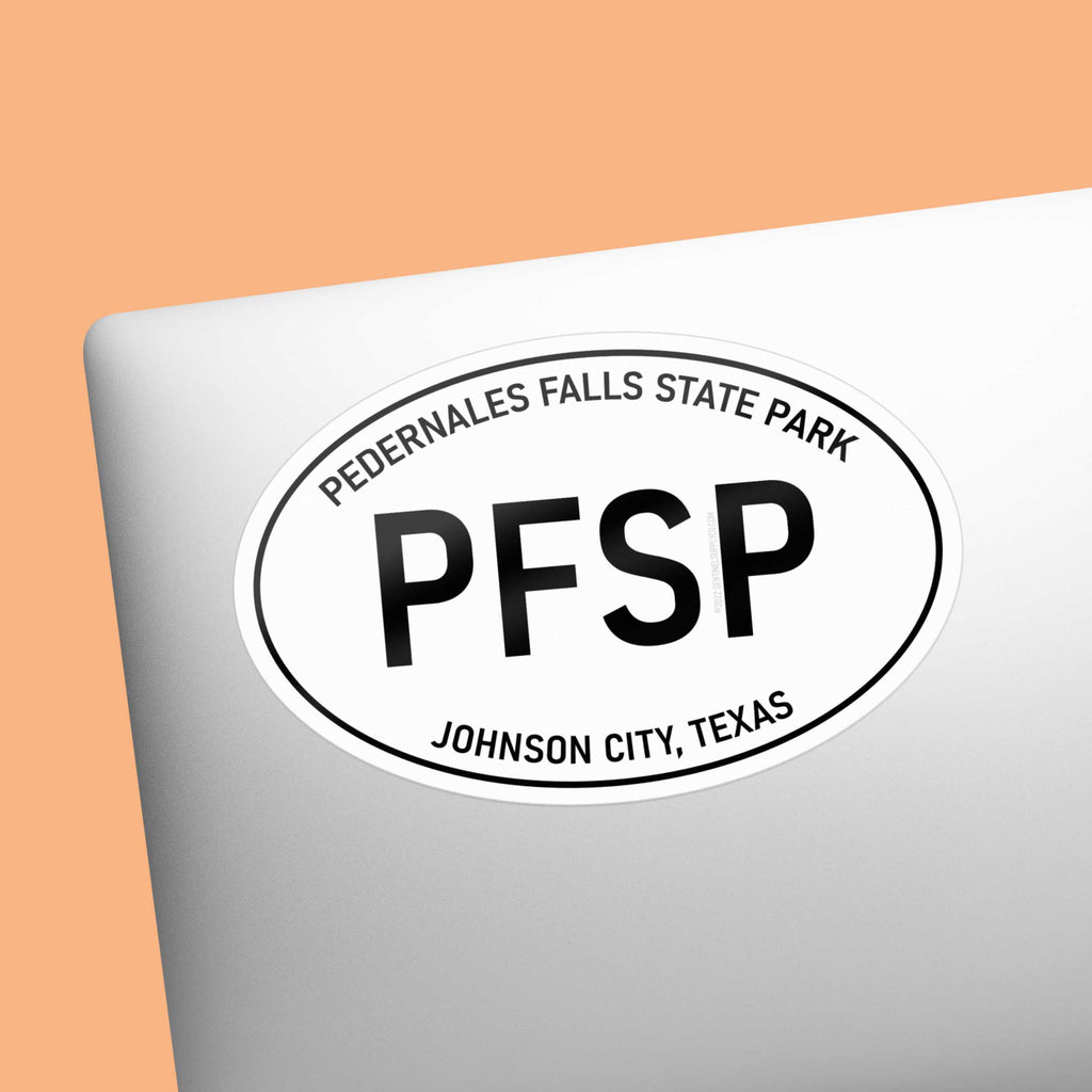 Pedernales Falls State Park Texas White Oval Sticker