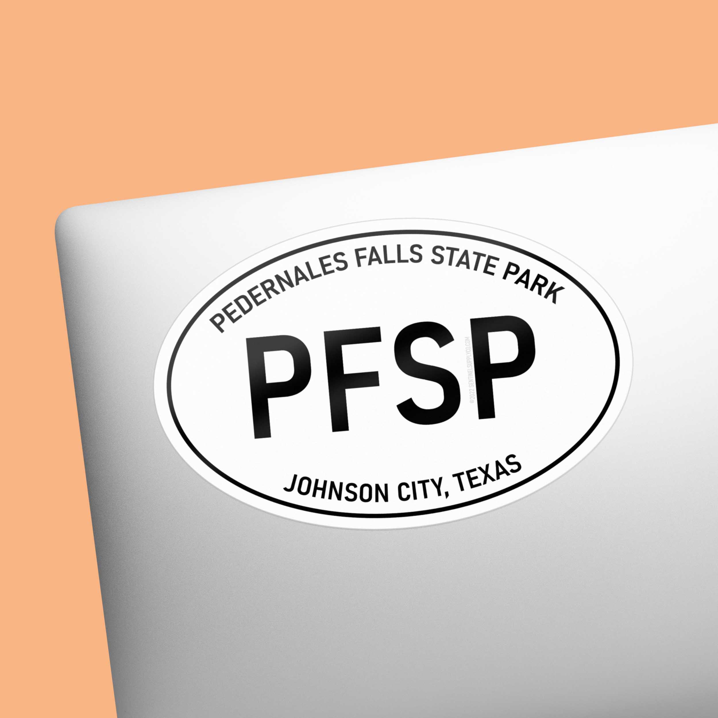 Pedernales Falls State Park Texas White Oval Sticker