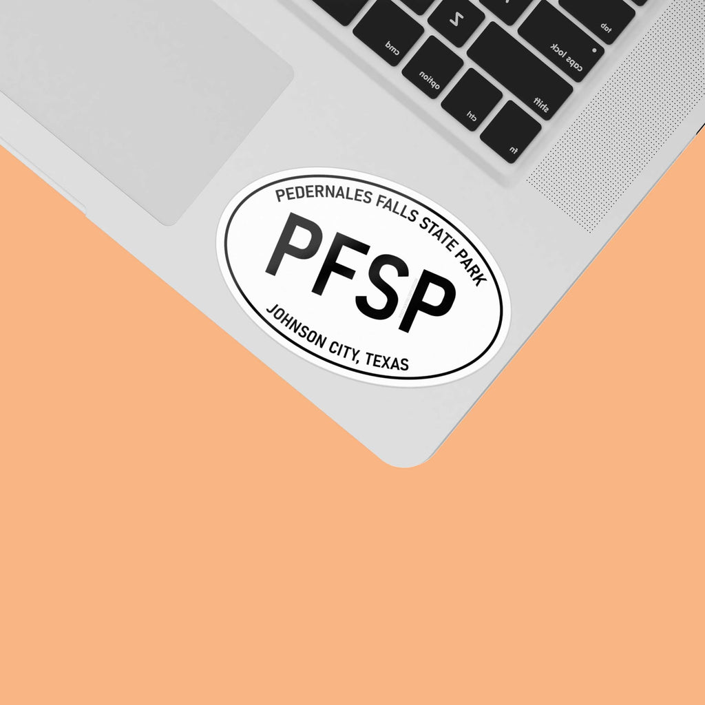Pedernales Falls State Park Texas White Oval Sticker