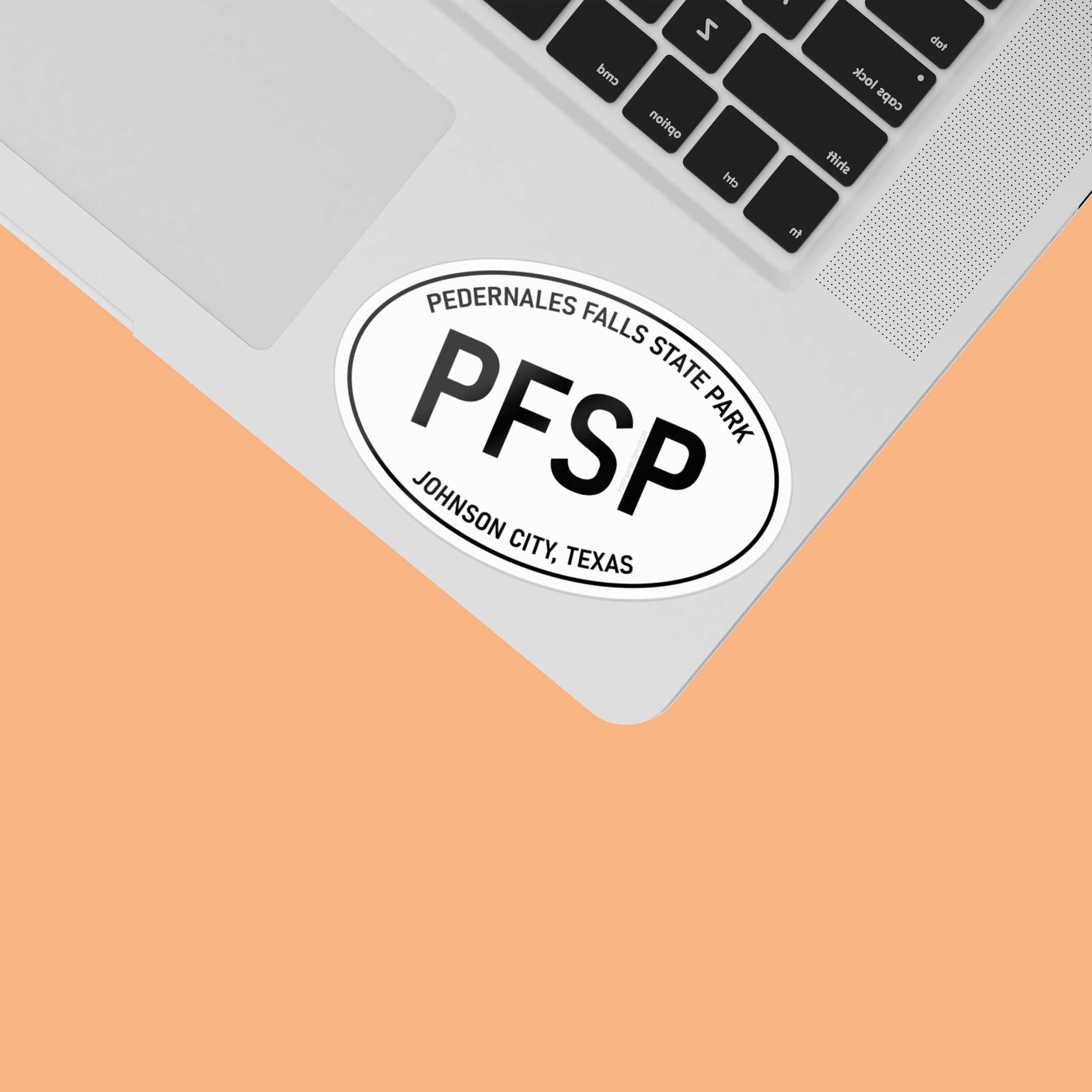 Pedernales Falls State Park Texas White Oval Sticker