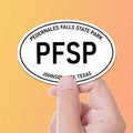 Pedernales Falls State Park Texas White Oval Sticker