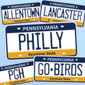 Pennsylvania License Plate Stickers - Choose Your PA City or Saying