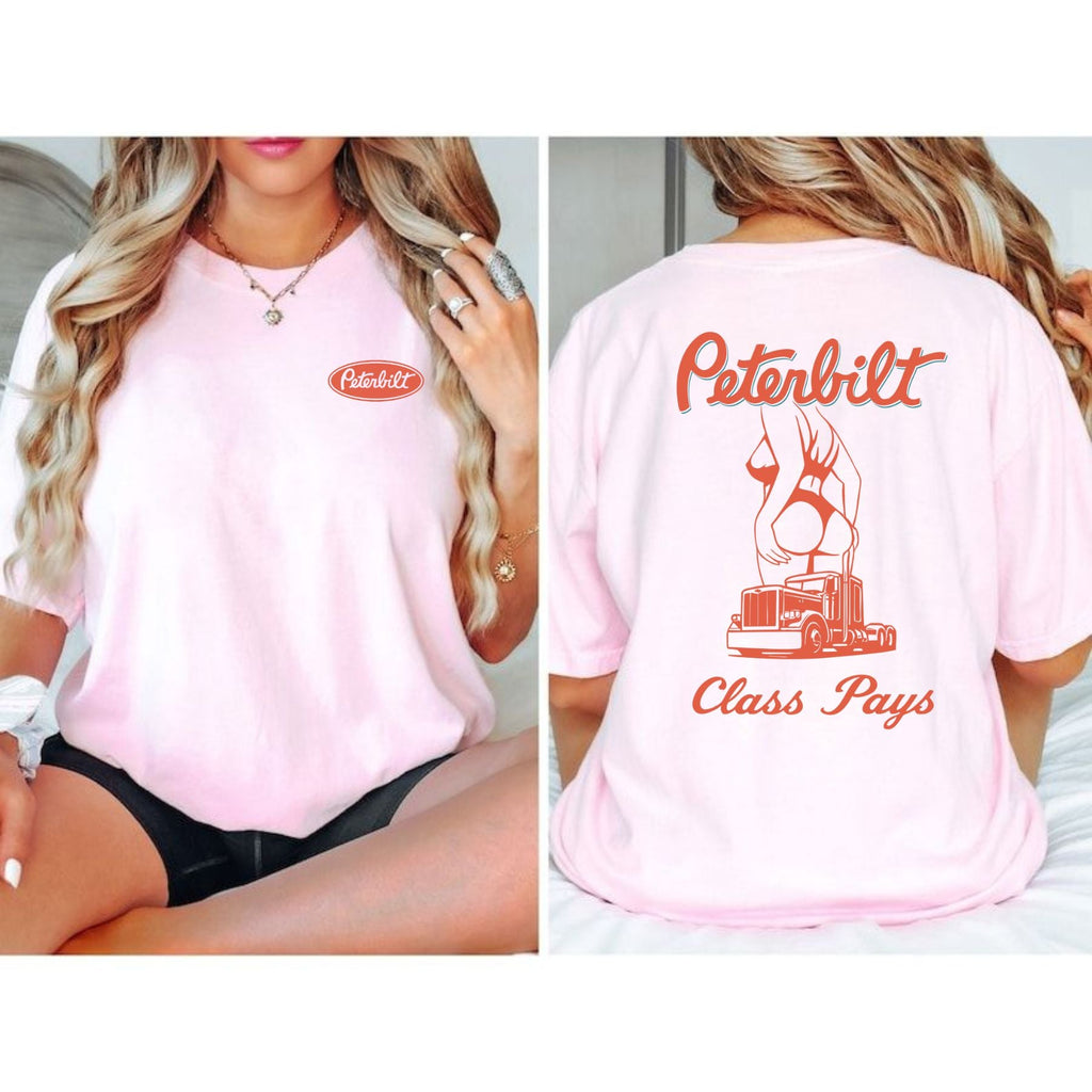 Peterbilt "Class Pays" Tee - Unisex Cotton Trucking Enthusiast Shirt, Official Brand Apparel