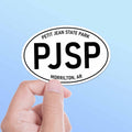 Petit Jean State Park Arkansas White Oval Bumper Sticker