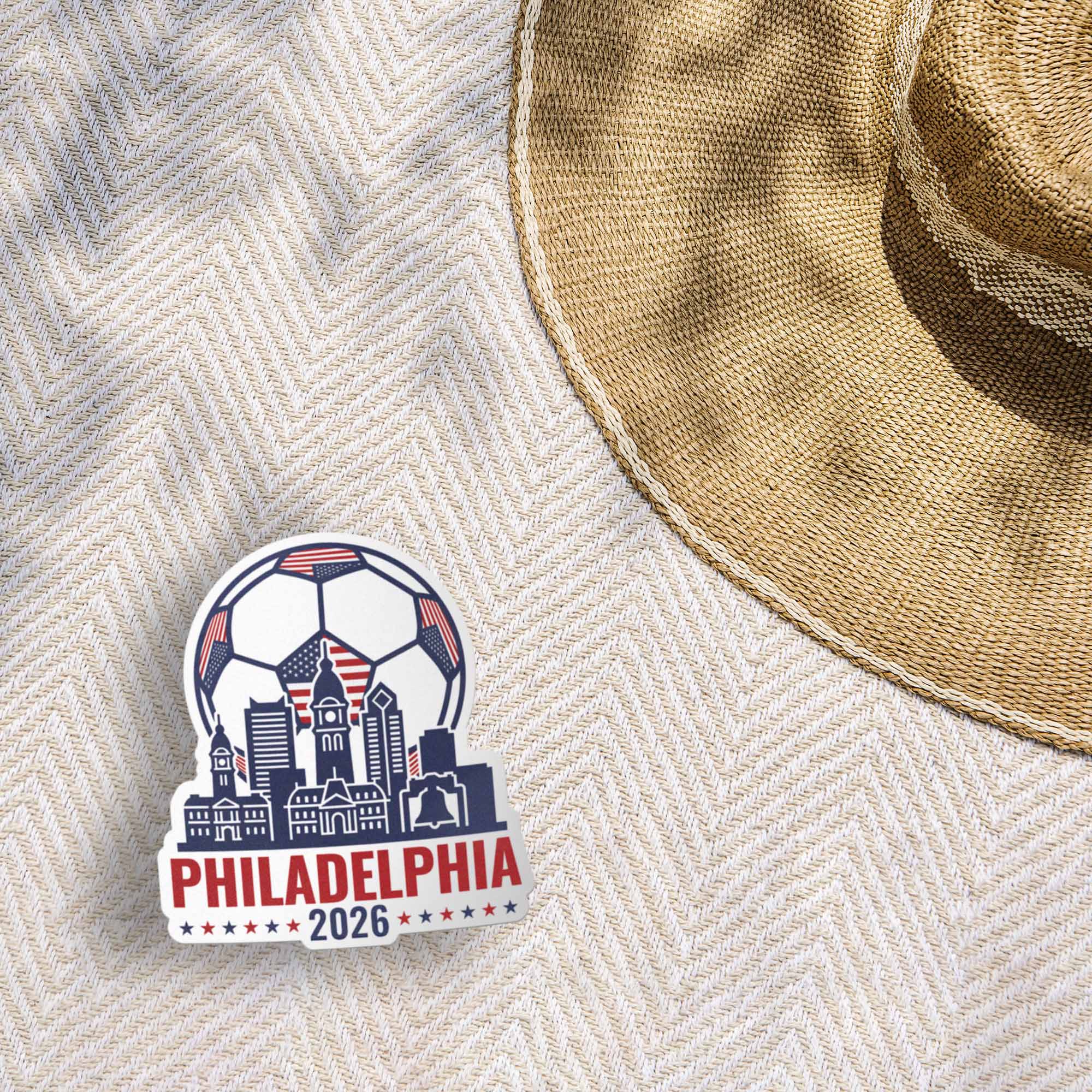 Philadelphia Skyline USA Soccer Sticker - Philly PA Sports Decal