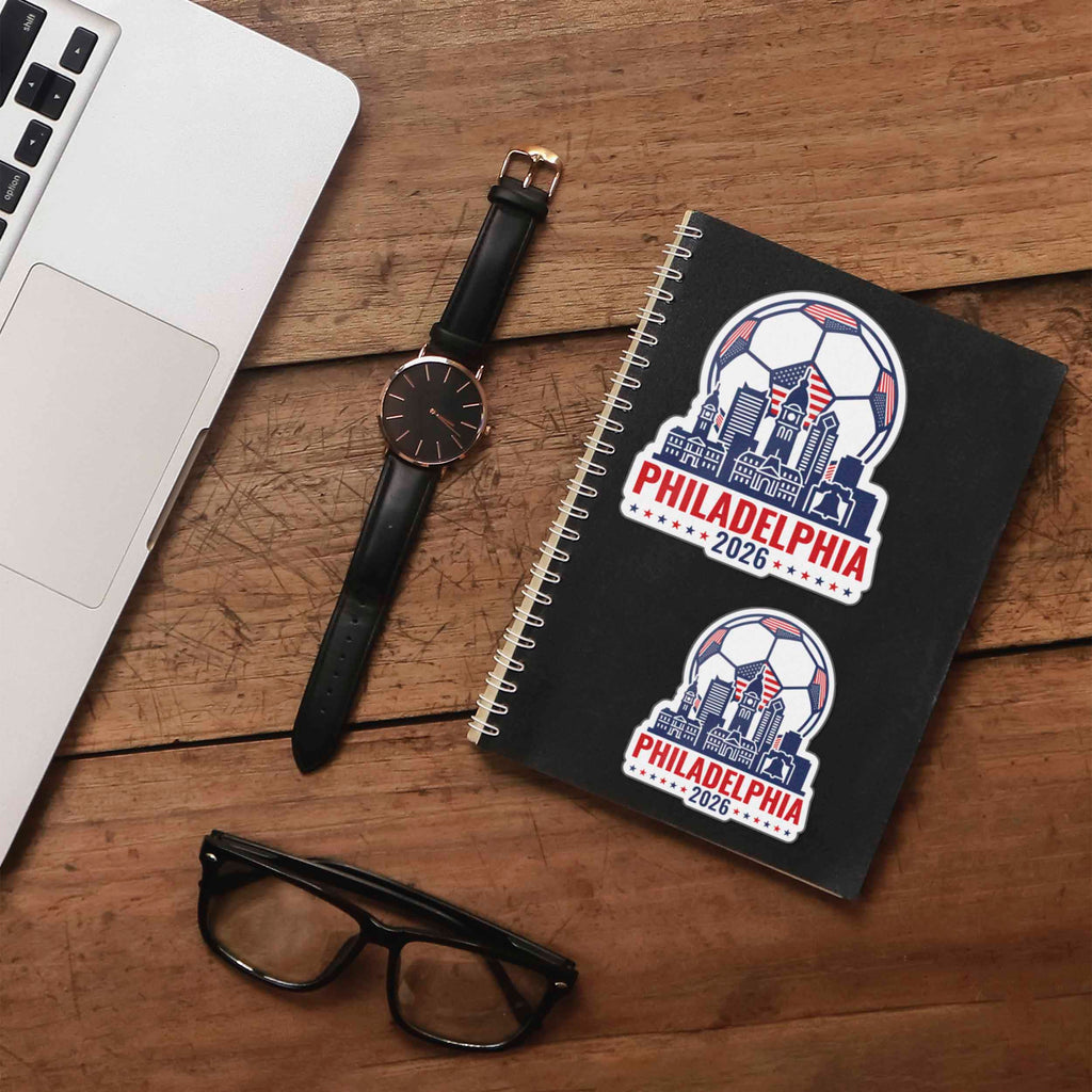 Philadelphia Skyline USA Soccer Sticker - Philly PA Sports Decal