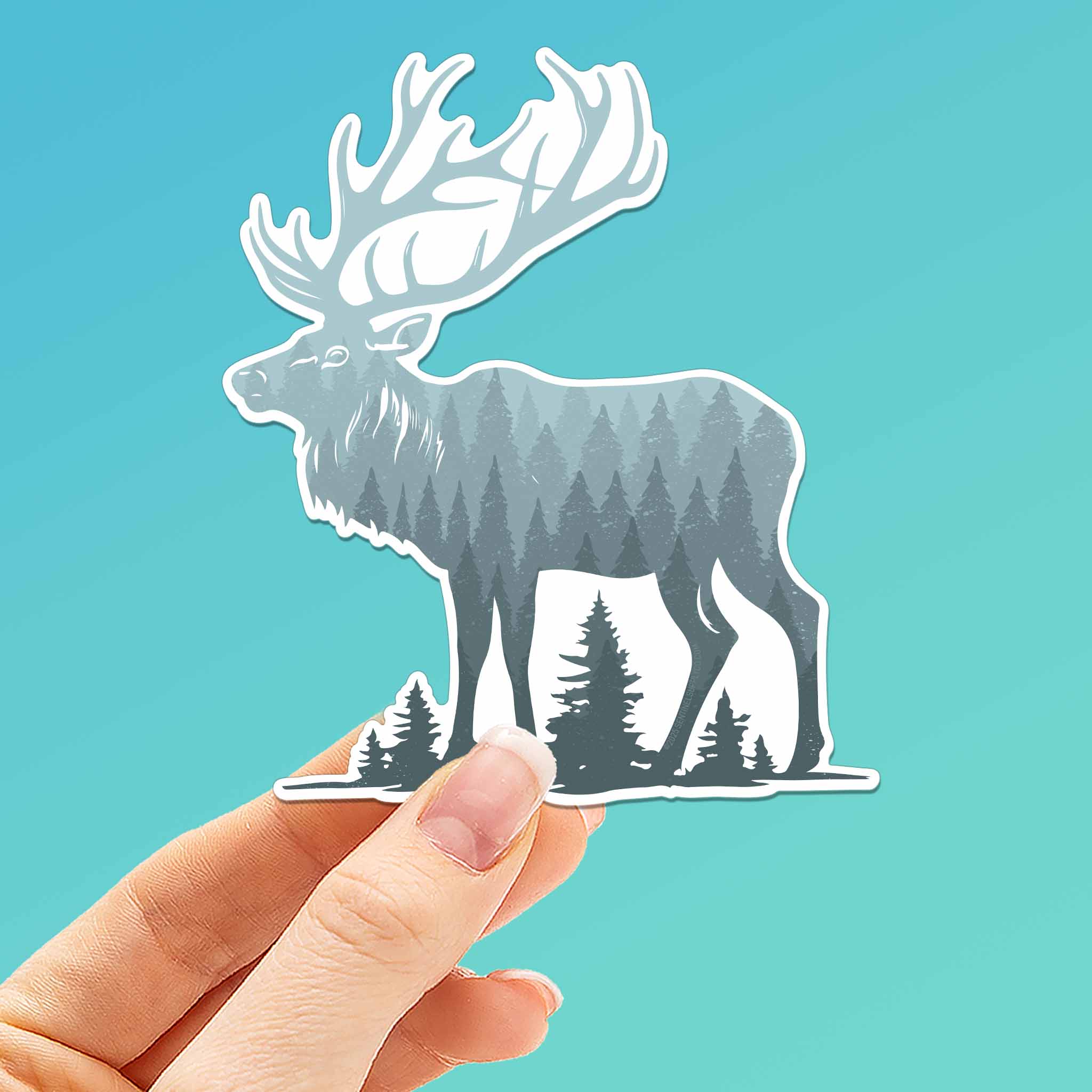 Mountain Forest Elk Sticker