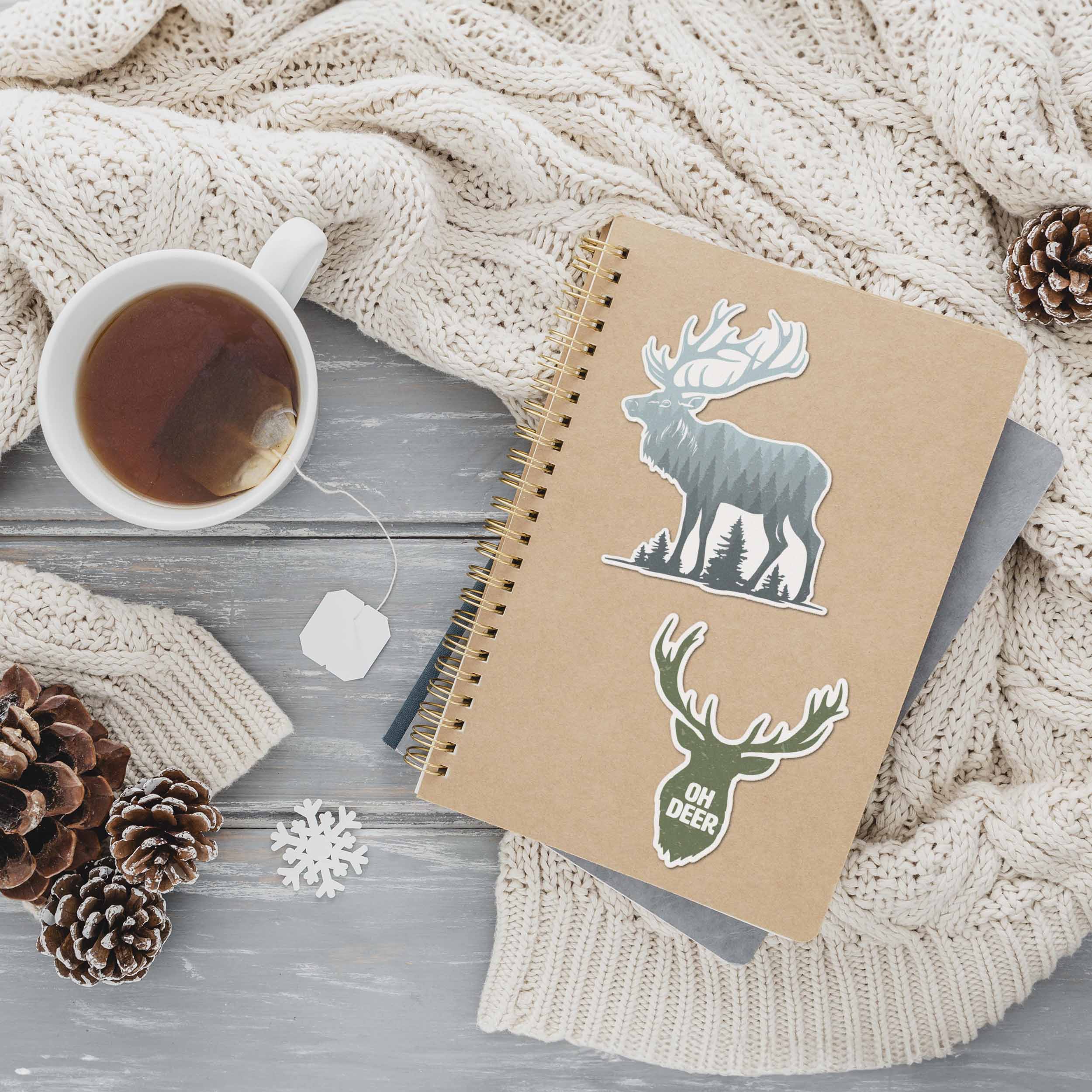Mountain Forest Elk Sticker