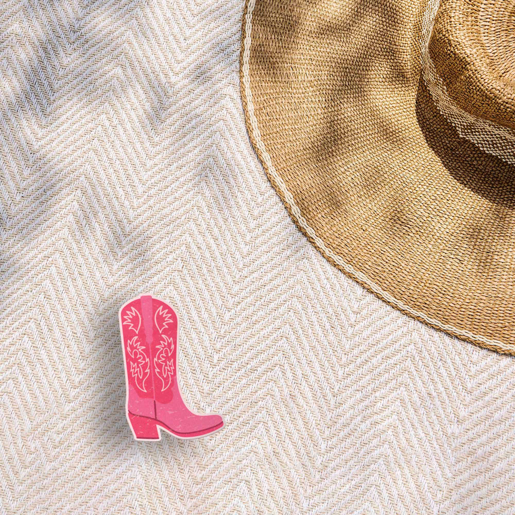 Pink Cowgirl Boots Sticker